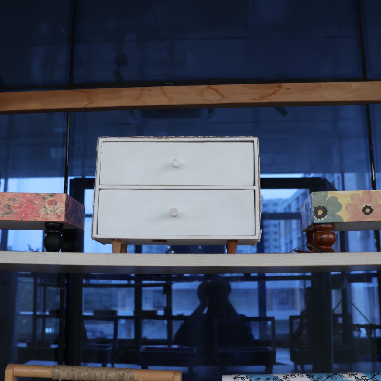 Dual-Deck Wooden Organizer